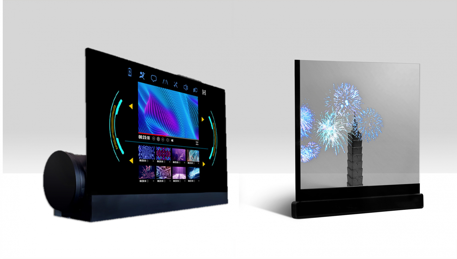 可捲式、折疊性、高透明